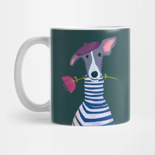 Oui Oui Whippet Art Drawing Mug